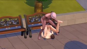 Gay Couples Have Fun In The Park