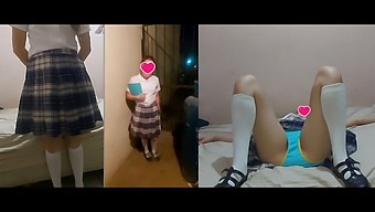 大学生の女子大生が、自家製ビデオで隣人と汚いことをする
