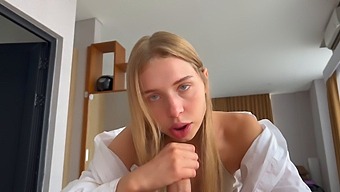 Amateur Schoolgirl Gives A Blowjob In Pov