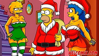 A Charitable Act: Giving His Wife To Beggars As A Christmas Gift In A Simpson'S Hentai Style