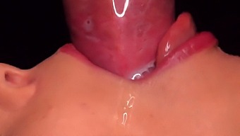 Close-Up Of Skilled Milking And Cum Sucking With Asmr